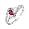 Bague rubis et diamant en or 9 carats