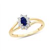 Bague toi et moi saphir et diamant en or 9 carats
