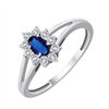 Bague toi et moi saphir et diamant en or 9 carats