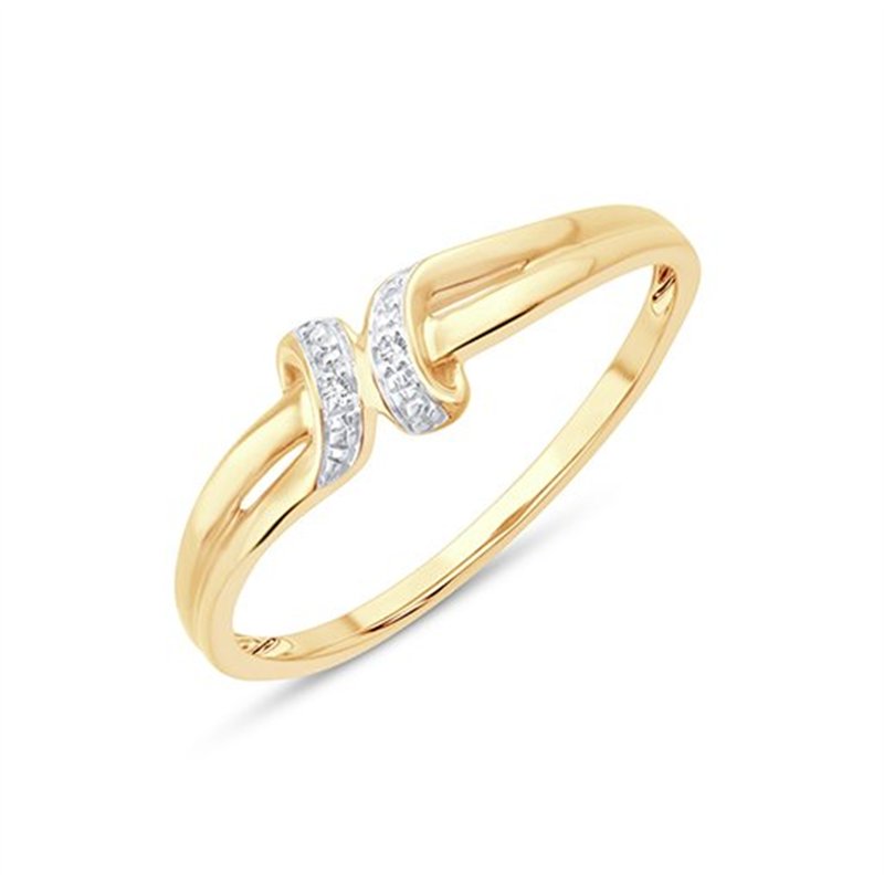Bague toi et moi diamant en or 9 carats