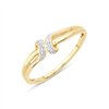 Bague toi et moi diamant en or 9 carats