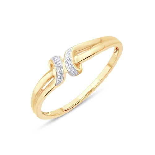 Bague toi et moi diamant en or 9 carats