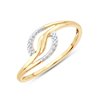 Bague serti clos diamant en or 9 carats