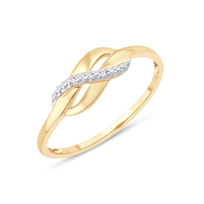 Bague toi et moi diamant en or 9 carats