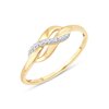 Bague toi et moi diamant en or 9 carats