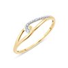 Bague serti clos diamant en or 9 carats