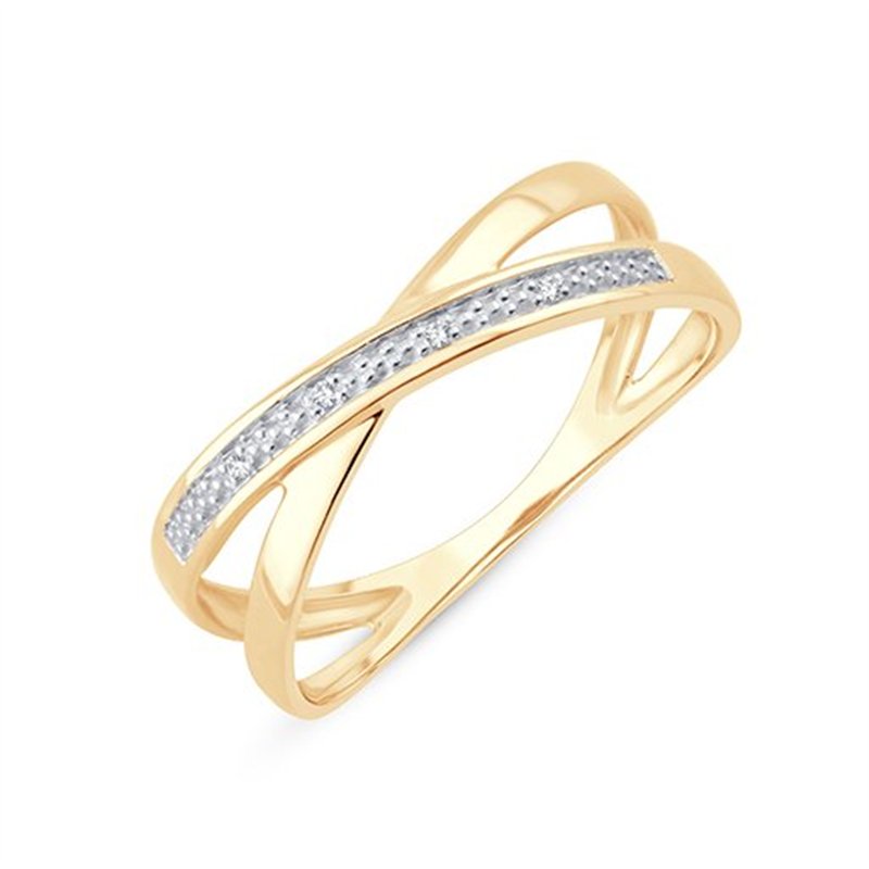 Bague toi et moi diamant en or 9 carats