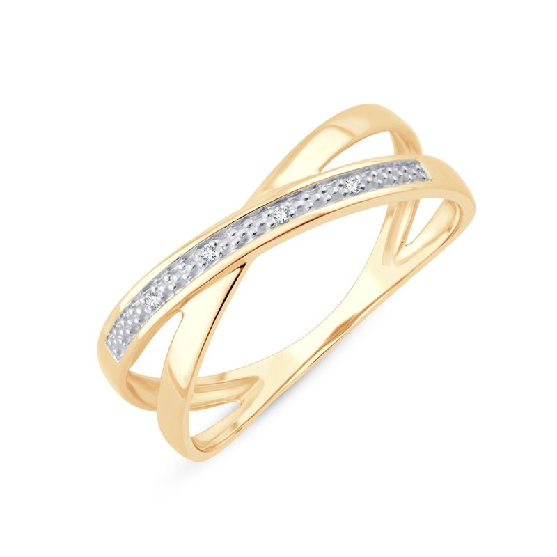 Bague toi et moi diamant en or 9 carats
