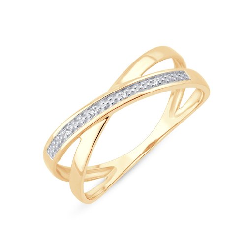Bague toi et moi diamant en or 9 carats