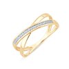 Bague toi et moi diamant en or 9 carats