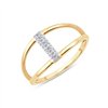 Bague serti clos diamant en or 9 carats