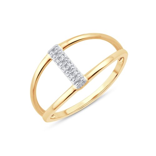 Bague serti clos diamant en or 9 carats