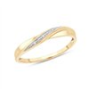 Bague serti clos diamant en or 9 carats