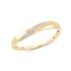Bague serti clos diamant en or 9 carats