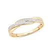 Bague toi et moi diamant en or 9 carats