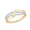 Bague trilogie diamant en or 9 carats
