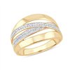 Bague serti clos diamant en or 9 carats