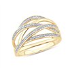Bague serti clos diamant en or 9 carats