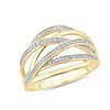 Bague serti clos diamant en or 9 carats