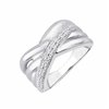 Bague serti clos diamant en or 9 carats