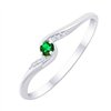 Bague émeraude et diamant en or 9 carats