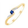 Bague saphir et diamant en or 9 carats
