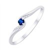 Bague saphir et diamant en or 9 carats