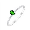 Bague émeraude et diamant en or 9 carats