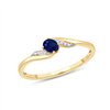Bague toi et moi saphir et diamant en or 9 carats