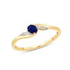 Bague toi et moi saphir et diamant en or 9 carats