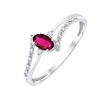 Bague toi et moi rubis et diamant en or 9 carats