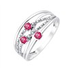 Bague toi et moi rubis et diamant en or 9 carats