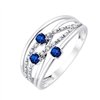 Bague saphir et diamant en or 9 carats