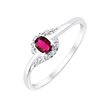 Bague rubis et diamant en or 9 carats