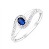 Bague saphir et diamant en or 9 carats