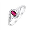 Bague rubis et diamant en or 9 carats