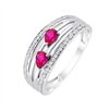 Bague rubis et diamant en or 9 carats