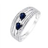 Bague toi et moi saphir et diamant en or 9 carats