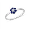 Bague saphir et diamant en or 9 carats