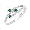Bague émeraude et diamant en or 9 carats