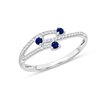 Bague saphir et diamant en or 9 carats
