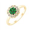 Bague émeraude et diamant en or 9 carats