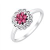 Bague rubis et diamant en or 9 carats