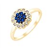 Bague saphir et diamant en or 9 carats