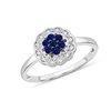 Bague saphir et diamant en or 9 carats