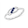 Bague saphir et diamant en or 9 carats