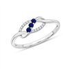 Bague saphir et diamant en or 9 carats
