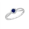Bague saphir et diamant en or 9 carats