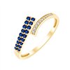Bague saphir et diamant en or 9 carats