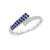Bague saphir et diamant en or 9 carats